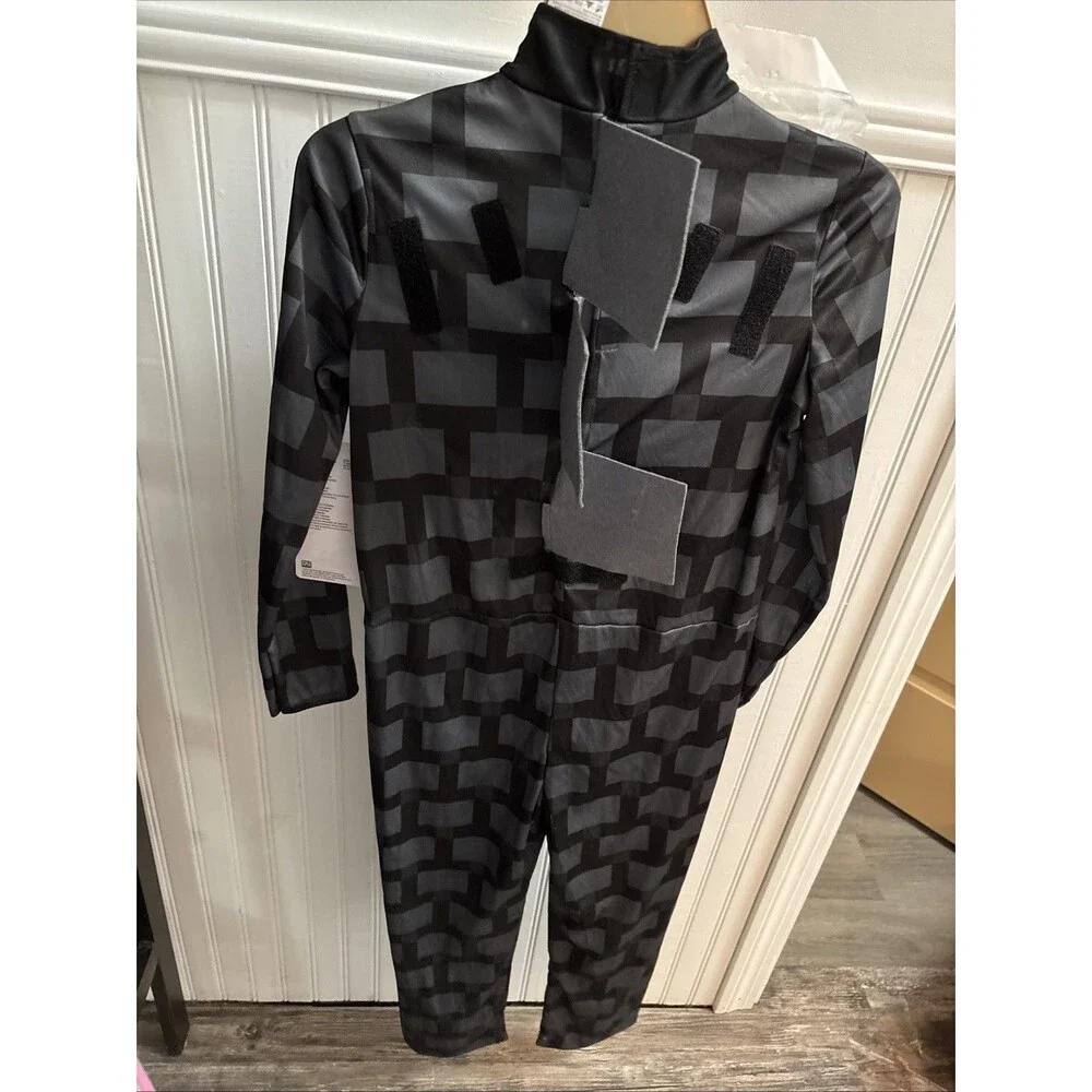 NEW Minecraft Ender Dragon M 8-10 Halloween Kids Costume w/Wings Tail Mask Party